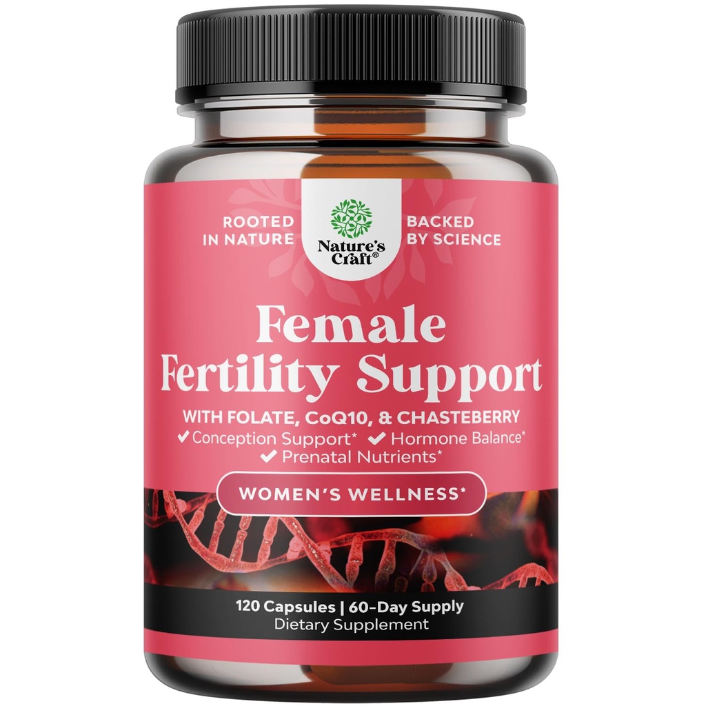 Doplnok plodnosti pre ženy s prenatálnymi multivitamínmi - Ženská podpora plodnosti s prenatálnym choline inozitol Folate Chasteberry a CoQ10 plodnosť Blend pre ženy podporovať rýchlejšie počatie
