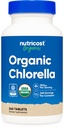 Nutricost Organic Chlorella 500mg, 240 Tablety - Bezlepkové, Non-GMO