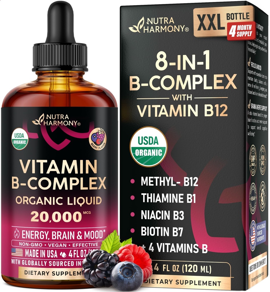 USDA organický vitamín B-komplex B5 kyselina pantoténová 