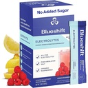 Blueshift Electrolytes - Natural Electrolytes Powder Pakets, Organic Hydration Pakets, Electrolyte Drink Mix Sticks with No Sugar, Single Serve Pack - Citrónová malinová príchuť, Powder Sticks (10 Balenie)