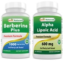 Najlepšie prírodné Berberine Plus 1000 mg & Alpha Lipoic Acid 600 mg