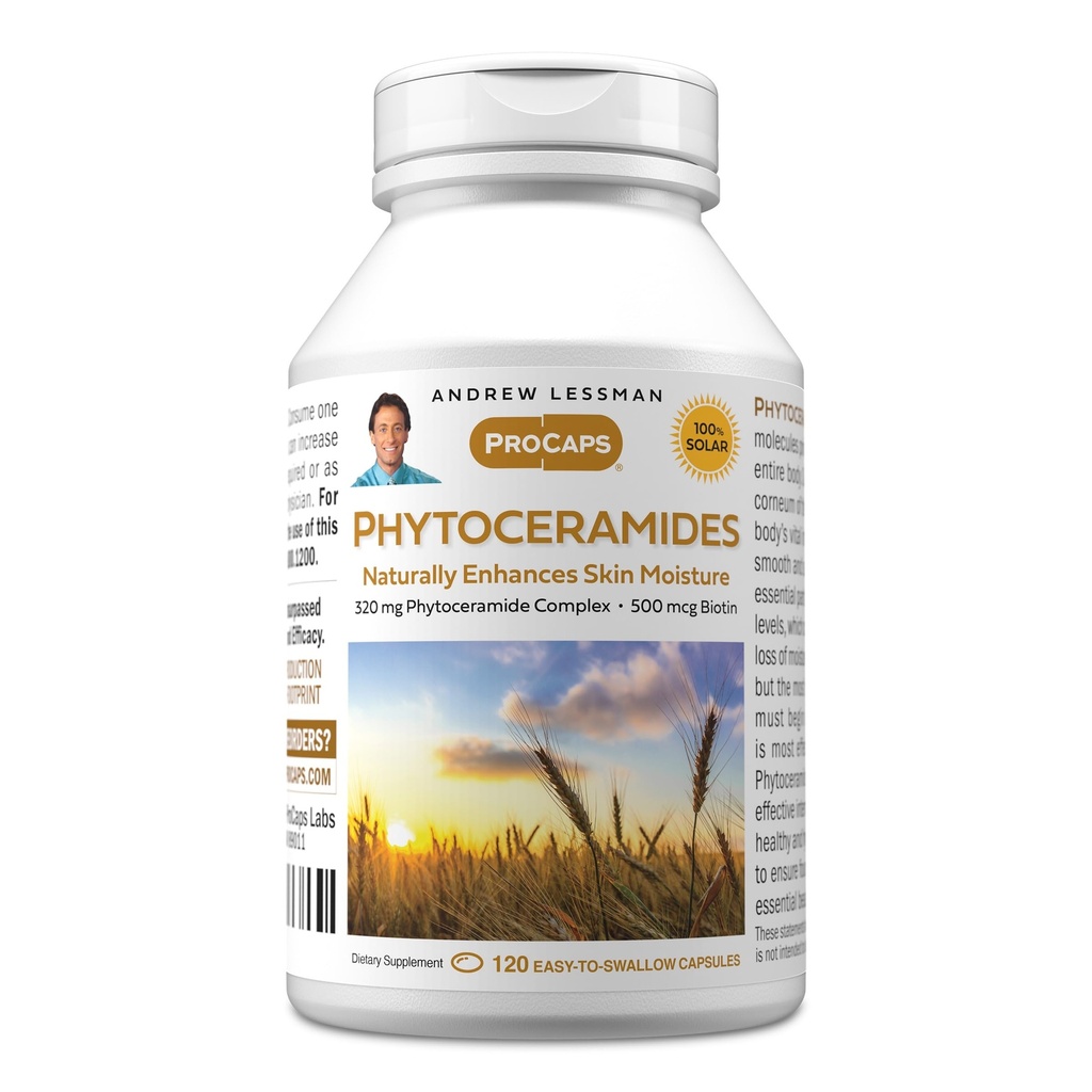 ANDREW LESSMAN Phytoceramidy s Biotin 120 Softgels - Skin as Vital Natural Interný hydratačný. Prirodzene zlepšuje jemnú, hladkú, radiantnú pokožku. Žiadne prídavné látky. Malé ľahko prehltnúť Softgels