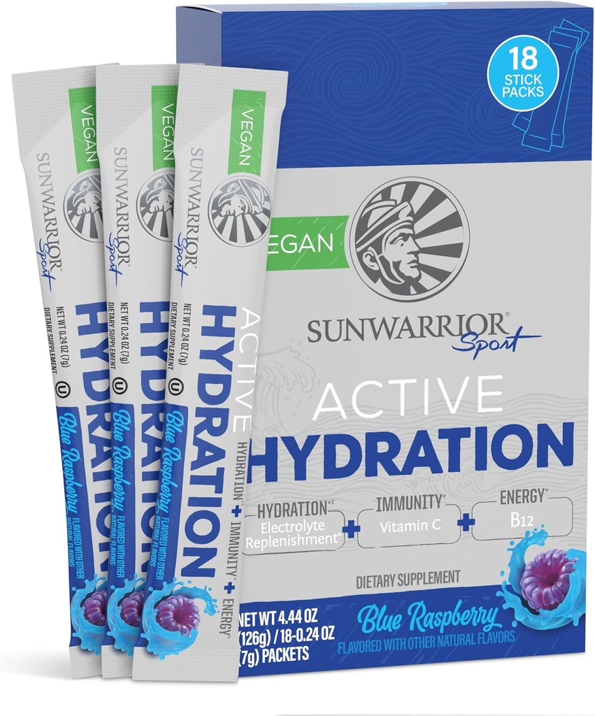 Powder Sunwarrior Hydration Powder Electrolyte Pakets Powder B12 Elderberry 