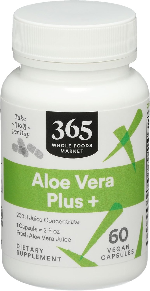 365 podľa trhu s celými potravinami, Aloe Vera Plus +, 60 Počet