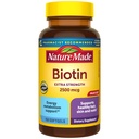 Nature Made Biotin 2500 μg Extra sila, Biotin Doplnky Podpora Zdravé vlasy kože a nechtov, 150 Softgels, 150 Day Supply
