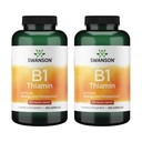 Swanson Vitamín B1 (Thiamin) - Podporuje zdravý metabolizmus a poskytuje podporu energie - Prírodný vitamín doplnok podporujúci optimálne Nervové bunky funkcie - (250 kapsuly, 100mg Každý) (2 balenie)