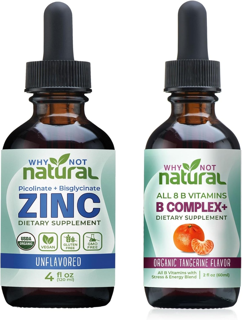 Organický tekutý zinok a vitamín B komplex