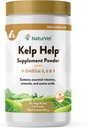 NaturVet Kelp Help Plus Omegas kože a kozmetiky doplnok pre psy a mačky, prášok, vyrobené v USA s globálnym zdrojom zložiek 1 libra
