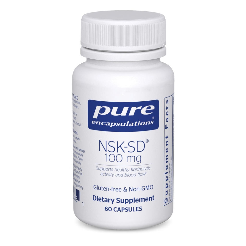 Čistá enkapsulácia NSK-SD - 100 mg Nattokinázy - pre normálnu cirkuláciu krvi - podporuje fibrinolytickú aktivitu* - bezlepok a bez GMO - 60 kapsúl