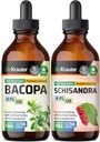 BIO KRAUTER Bacopa Tinture 4 Fl. Oz. & Schisandra Tincture 4 Fl. Oz.