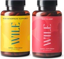 Wile Perimenopauza Podpora + Hot Flash Supplements, 2-Pack Menopauza Podpora pre ženy, (2) Fľaše 60 Kapsule Každý, 120 Celkom