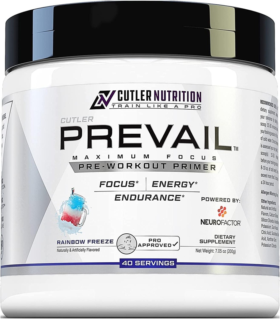 Prevail Pre Workout Powder s nootropnými látkami: Pre Workout pre mužov a ženy, Rezanie okraja energie a zaostrenie doplnok s L Citrulline, Alpha GPC, L Tyrozine, Neurofaktor 