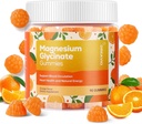 90 Počet Magnézium Glycinate Gummies 400mg w/Ashwagandha Supplement - Supplement Ashwagandha Gumies bez cukru Magnézium Glycinate Supplement for Adults Orange Flavor