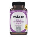 Twinlab Stress B- Complex Caps - Kompletné B- Complex & 1000 mg Vitamín C - Energetická podpora Doplnková látka s vitamínom B12 a B6-100 Kapsule