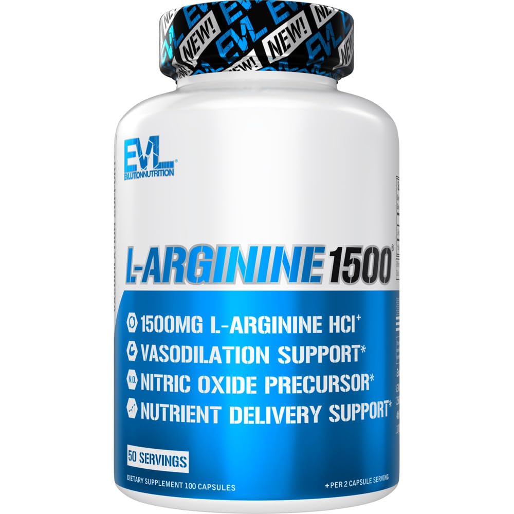 Elution Nutrition Nitric Oxide Booster L-arginín Supplement - High Potency Nitric Oxide Supplement with 1500mg of L Arginine HCL for Enhanced Pumps Energy Muscle Growth and Pautsity NO Booster