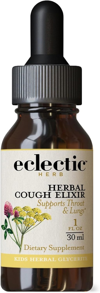 Eclectic Institute Kids, Herbal Cough Elixir, Black Cherry Ochutené 
