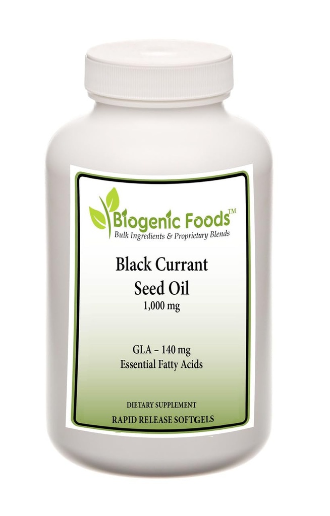 Black Currant Seed Oil - Essential Mastné kyseliny 140 mg Natural Sourced GLA - 1000 mg