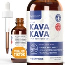 Rejuvica Health Kava Kava Root Extract Supplement - Active Kava Kava - Potent Relaxation & Calm - Liquid Extract - Piper Methysticum - Ušľachtilá rozmanitosť - Prirodzene dochádza k Kavalaktóny - 48 Servisov