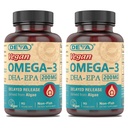 Deva Vegan Omega-3 DHA-EPA, z Micro Algae, oneskorené uvoľnenie, 90 Vegan Capsules (Pack of 2)