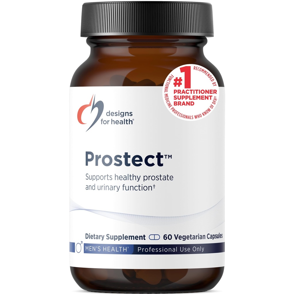 Designs for Health Prostect - Saw Palmetto-Free Prostate Doplnky pre mužov - Močové funkcie + Podpora prostaty - Cranberry, Pollen + Pomegranate Extract - Pánske zdravotné doplnky (60 kapsule)