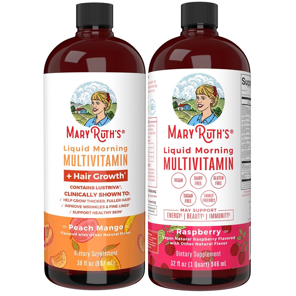 MaryRuth Organics Morning Multivitamínový rast vlasov Bundle