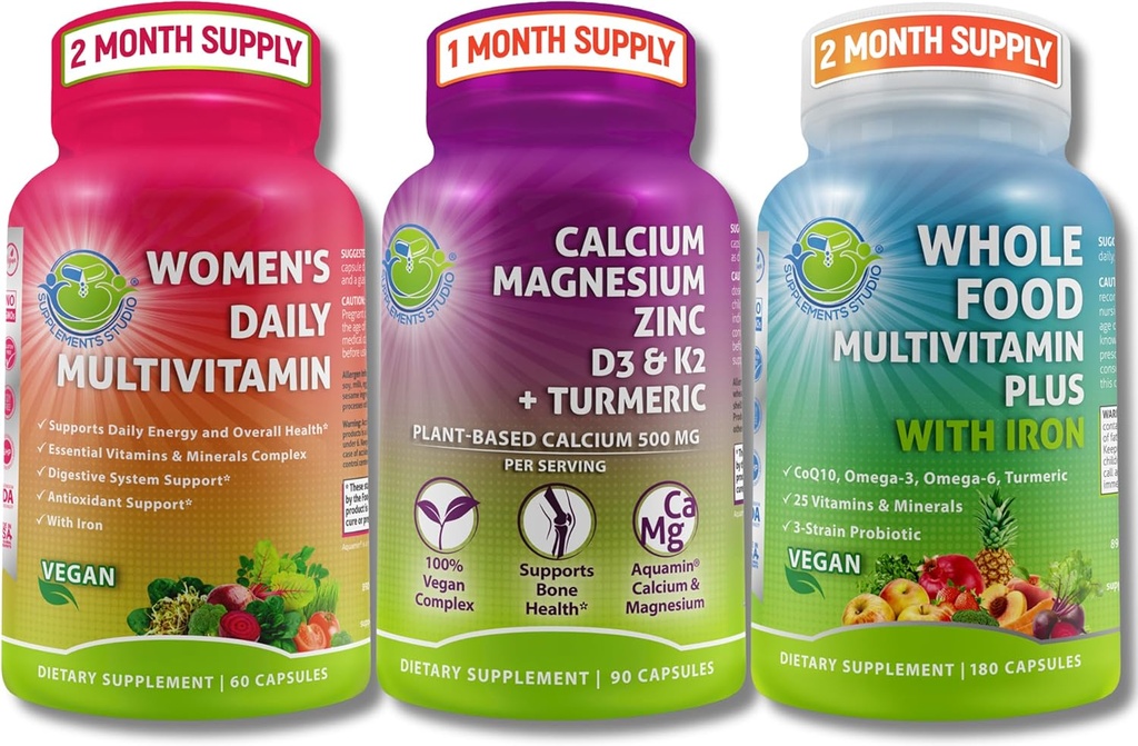 Vegan Multivitamíny & Calcium Trio