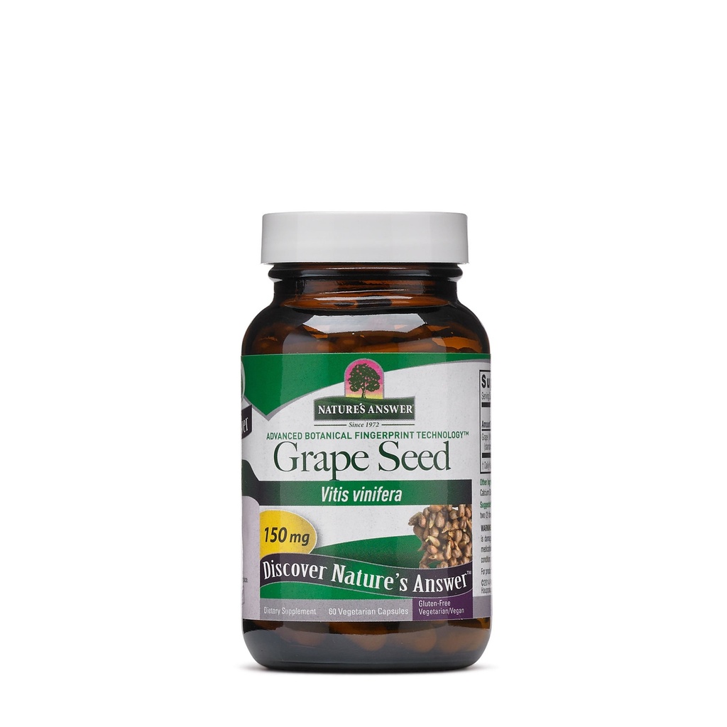 Nature's Answer Grape Seed Vegetarian Capsules, 60-Count