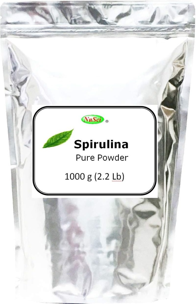 Organicky pestované Spirulina Powder 1000g (1,0Kg, 2,2 lb) Bulk Pure Fresh GMO Free Non-Ir vyžarované