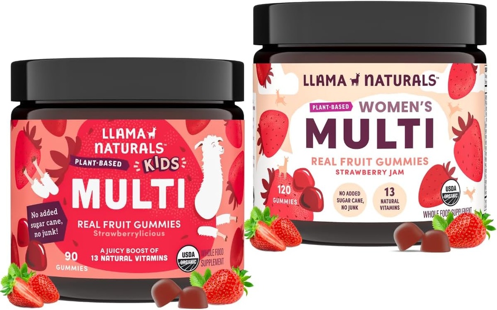 Llama Naturals Real Fruit Multivitamínové Gummies 