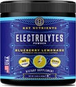 KĽÚČOVÉ NUTRIENTY Multivitamínové elektrolyty Prášok Bez cukru - Čerstvá čučoriedková citrónová šťava Powder - Vytrvalosť & Energy Supplement - Hydratačný nápoj - Bez kalórií - 90 Služieb - Vyrobené v USA