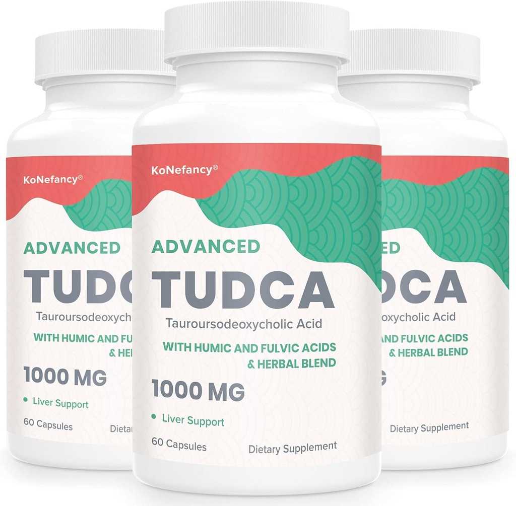 TUDCA Pečeň Doplnky 1000mg - 180 Vegan Kapsule,Milk Thistle bylinná zmes s Fulvicou a kyselinou Humidovou pre pečeň, Tráviace zdravie