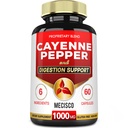 6in1 Cayenne Pepper Kapsule s zázvorom koreň, Repeat koreň, a čierne korenie a viac - 60 Kapsule - Cayenne doplnok podporuje tráviaci systém, imunita