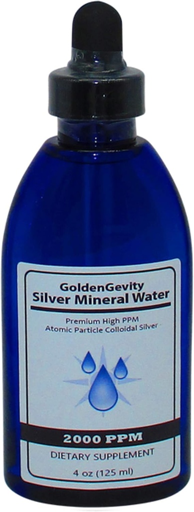 GoldenGevity 2000 PPM Koloidné striebro - 200x viac Potent 