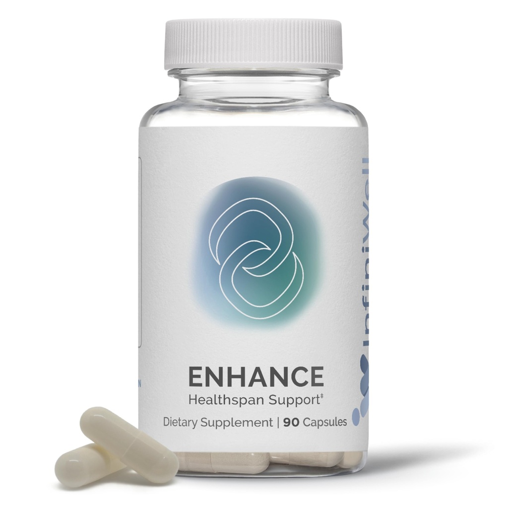 InfiniWell Enhance - Zdravé starnutie, dlhovekosť doplnok s Trimethylglycín (TMG) - podporovať celulárna obnova a mitochondriálne zdravie - Pomoc podporovať zdravie a epigenetické starnutie (90 Kapsule)