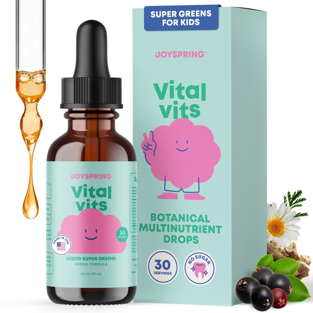 RadosťSpring Vital Vits - Deti Tekutý multivitamín - 1 fl oz (30 Servings) 