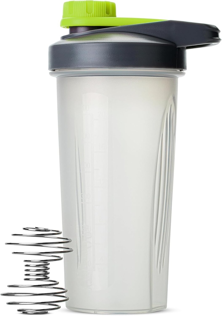 Mr. Pen- Shaker Fľaše pre proteínové zmesi s Twist uzáverom, 28 oz, Gray/Green, Protein Shaker Fľaša s Whisk guľou