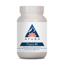 Ayush Herbs Thyro-M - Podpora štítnej žľazy pre ženy a mužov, Zdravie štítnej žľazy, Starostlivosť o štítnu žľazu L Tyrozine, Ashwagandha, Kelp, Prírodná energetická podpora - 120 Vegetariánskych kapsúl (1 počet)