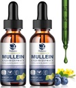 Mullein kvapky pre pľúca, Lung Detox & Cleanse, Vegan Mullein Leaf Extract Tinktúra s chlorofylom bazy atď, Prírodné bylinné doplnky pre dýchacie cesty, Immune, 60 Serviv
