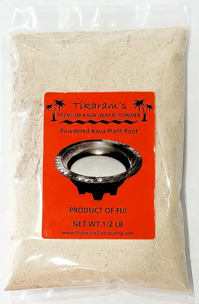 Tikaram's Kava Kava - Premium Fidži Waka (Nobel Lateral Root Kava Powder) 1/2 Libra (8oz) - Fidži trh Veľkoobchod, 8oz (1/2 libra)