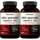 NatureBell Zinok Quercetin s vitamínom C & D3, 480 Kapsule (2 balenia)