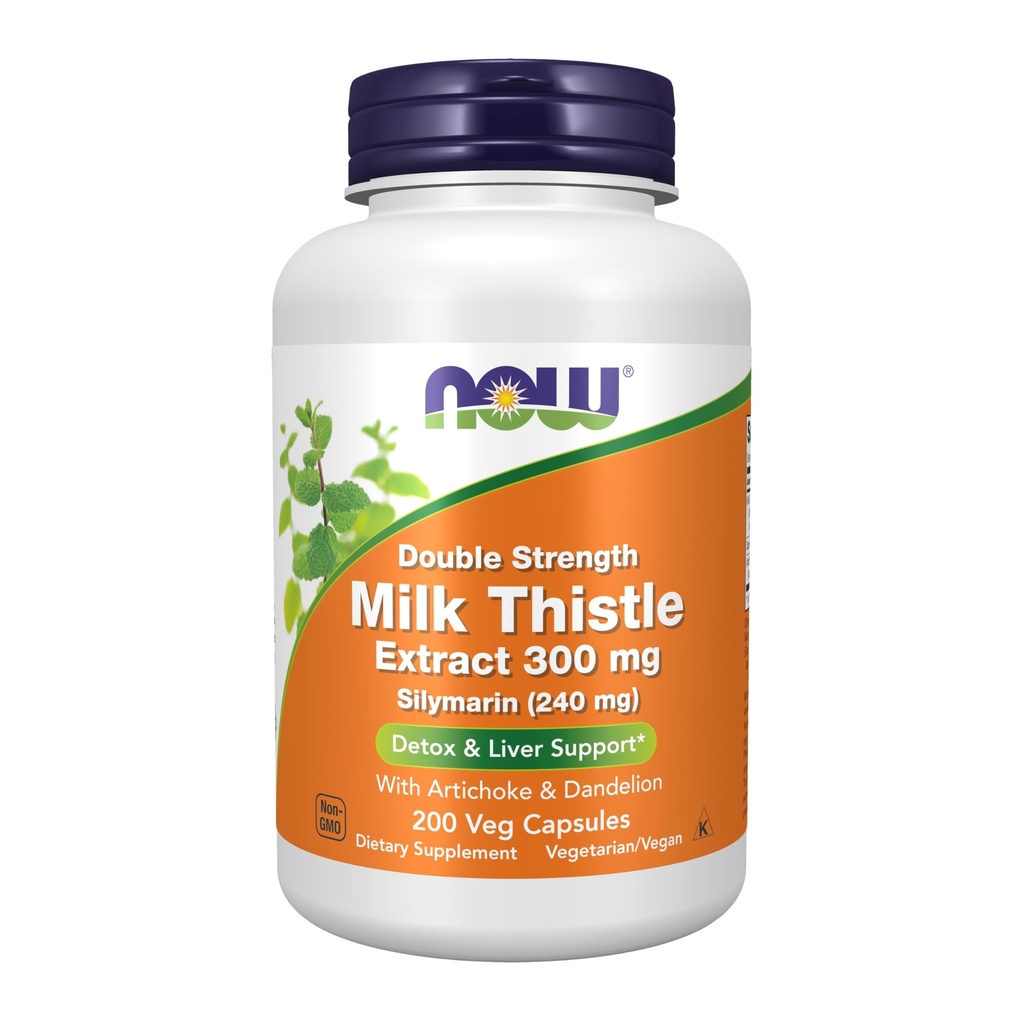Teraz Foods Now Foods, (2 balenia) Silymarin, Milk Thitle Extract s Artičokom a púpavom, Double Strength, 300 mg, 200 Veg Caps