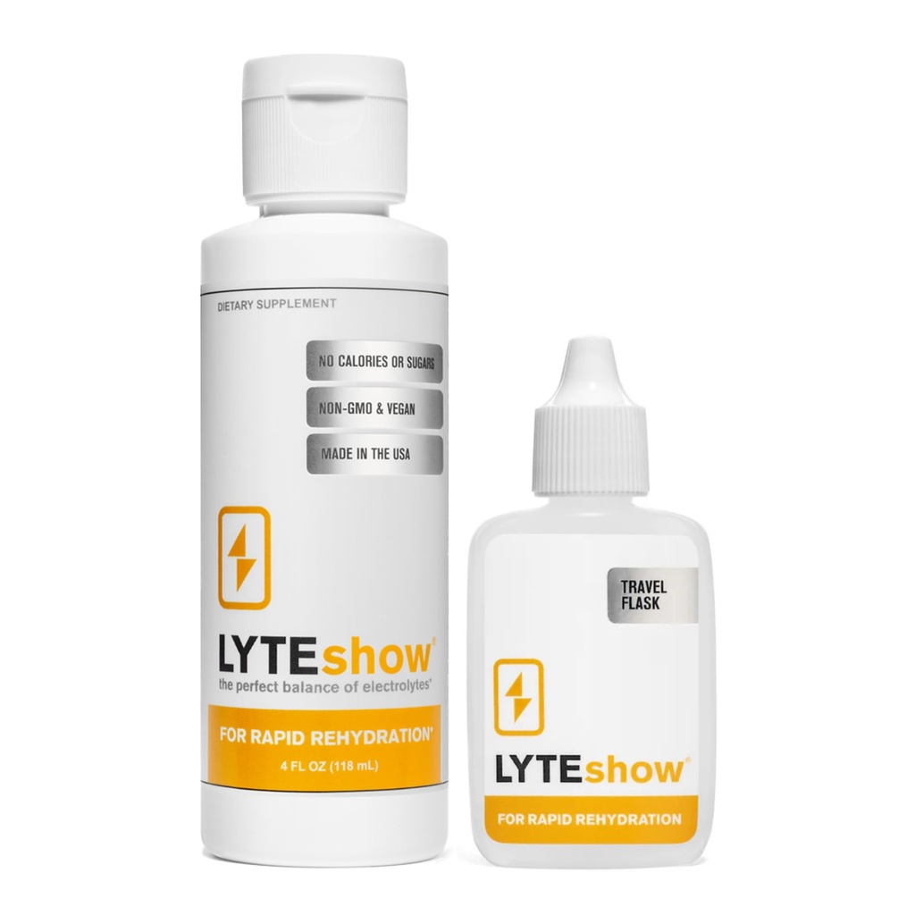 LyteShow - Elektrolytové kvapky pre rýchlu rehydratáciu + Trávenie + Mozog + Energia + Immunotion Bez cukru 