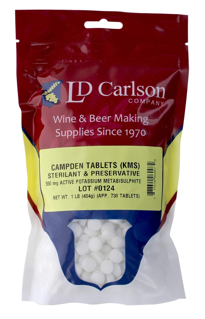 Campden tablety (draselný metabisulfit) - 1 Lb. objem