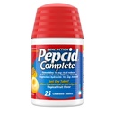 Pepcid Complete Acid Reducer + Antacidum na reflux kyseliny, 10 mg Famotidínu, 800 mg uhličitanu vápenatého a 165 mg hydroxidu horečnatého v jednej tablete na pálenie záhy, antacidá Žuvačky, tropické ovocie, 25 ot