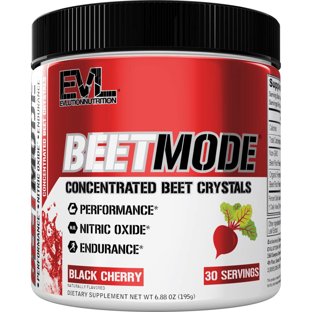 Elution Nutrition BeetMode - Repeat Root Powder - Nitric Oxide Booster - Čierna Cherry Chlavor - Pred alebo po práci doplnok pre zvýšenú energiu a výkon - Vegan & Gluten Free - 30 Servings