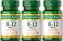 Nature's Bounty B-12 Quick Rozpustiť tablety 500 Mcg, 300 Tablety (3 X 100 Počet fliaš)
