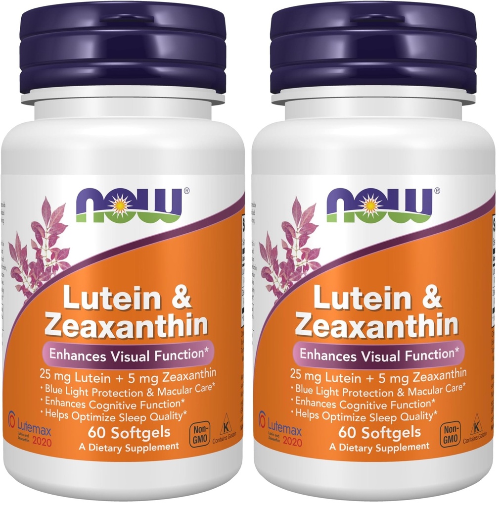 Teraz doplnky, luteín a zeaxantín s 25 mg luteínu a 5 mg zeaxantínu, 60 softgelov (dávka 2)
