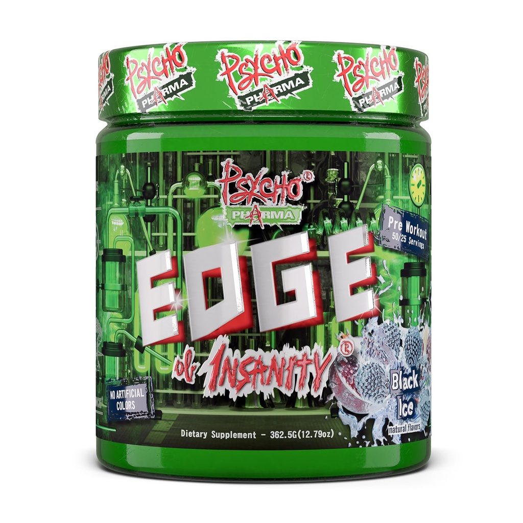 Psycho Pharma Najsilnejší High Stim Preworkout Powder - Hrana šialenstva - Najintenzívnejšie pred tréningu doplnok pre čerpadlá, sila, energia a cítiť dobré zameranie. Rivals slávne DVO minulosti