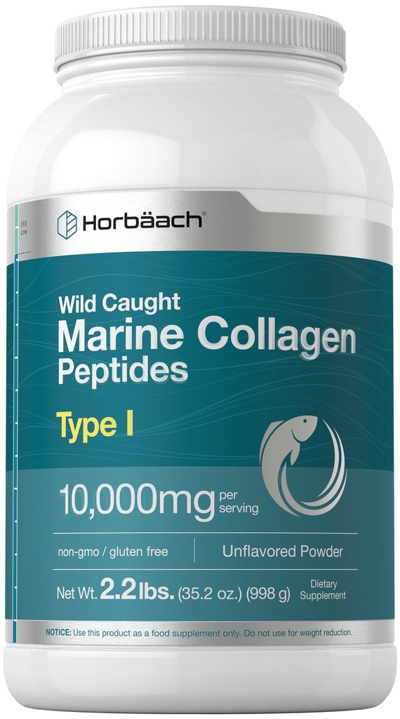 Horbäach Marine Collagen Peptides Powder 2,2 lb 