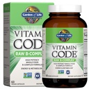 Vitamín B komplex Garden of Life, 60 Vegánske kapsuly, vysoký obsah vitamínov pre energiu a metabolizmus s B6, folát a B12 ako metylkobalamín Plus probiotiká